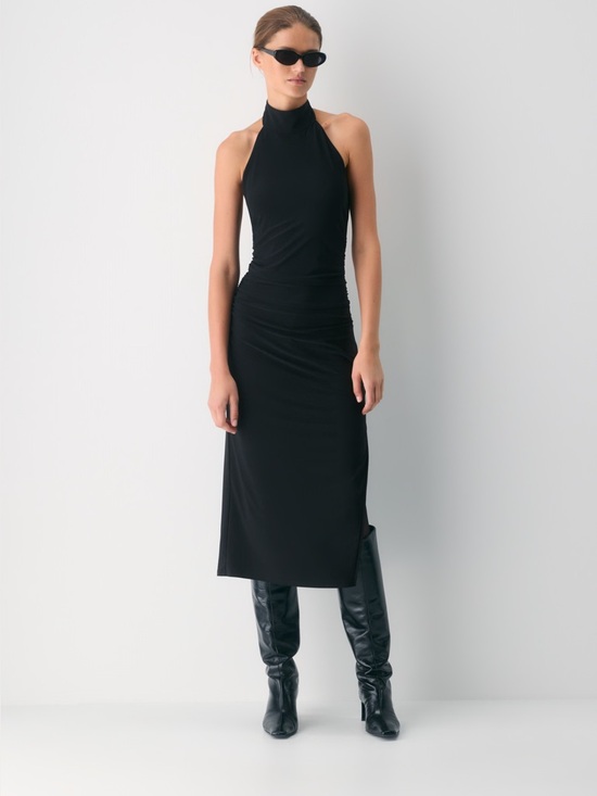Aritzia Dresses & Skirts - Aritzia smooth matter remedy halter dress black XS